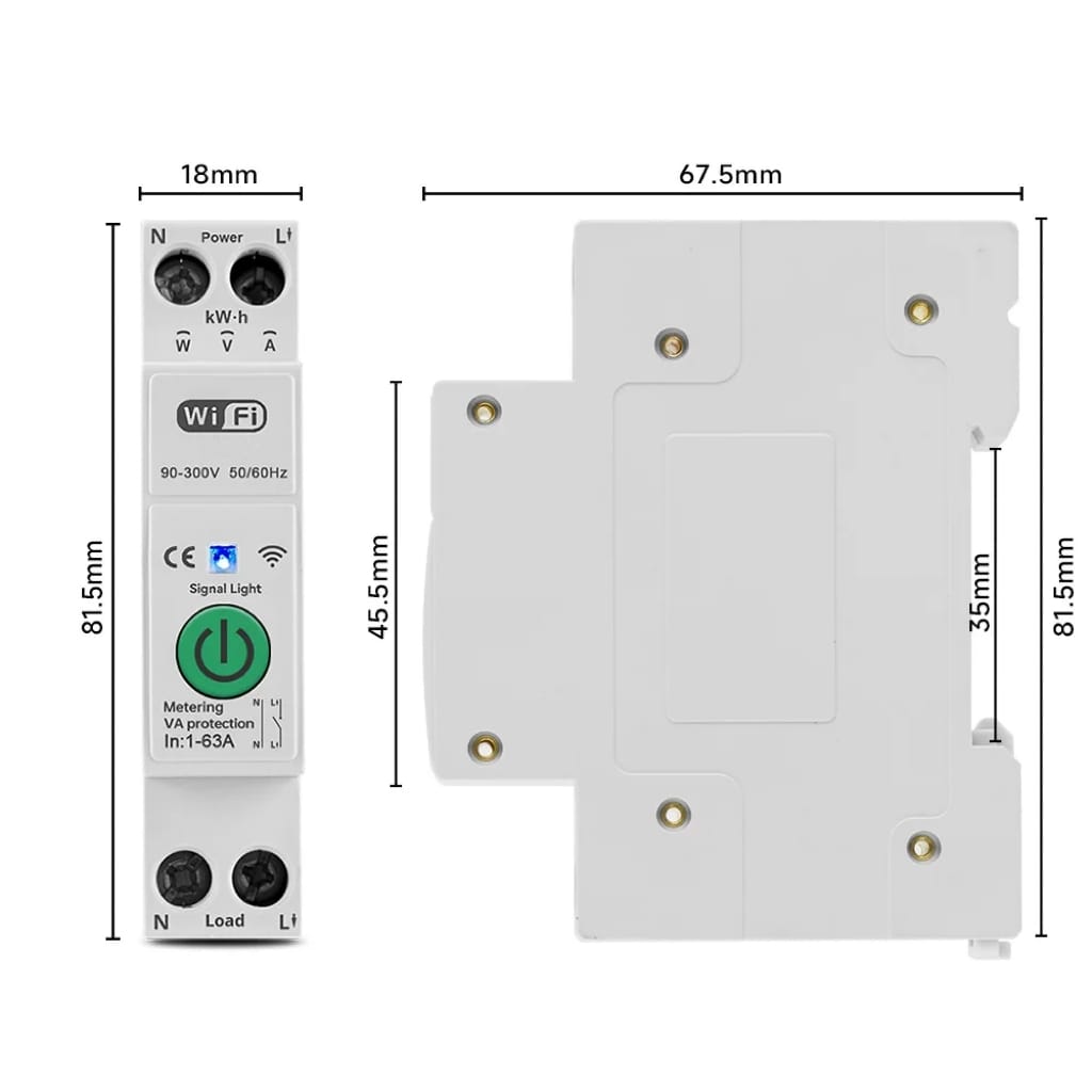 Smart Wi-fi Miniature Circuit Breaker with Power Metering - Image 2
